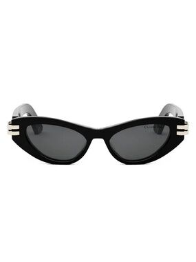 DIOR Cat Eye Sunglasses B1U | Black - Gold / 50 mm (Slightly Warped)